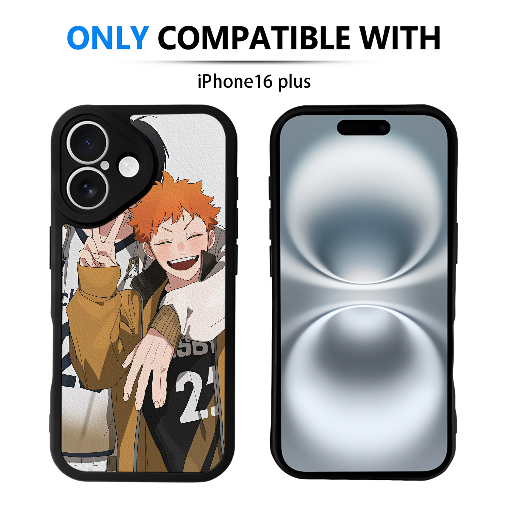 （画像用） ハイキュー!! Haikyu!! 【iPhone 16シリーズ対応】シリコンスマホケース（レザー調） 材質：シリコン